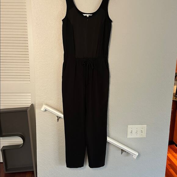 Trina Turk Black Jumpsuit Zipper Front Sporty Classic Tank Preppy Minimalist - Picture 4 of 7
